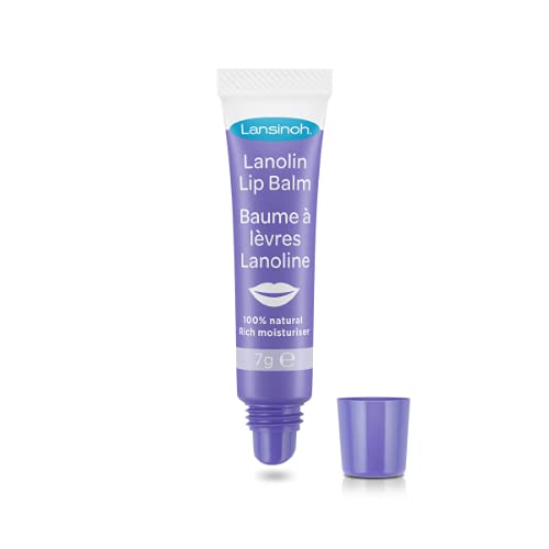 Lansinoh Bálsamo labial lanolina - calma y protege los labios secos y agrietados - Hidrata activamente 7 g, transparente