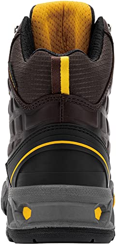 LARNMERN PRO Botas de Seguridad de Hombres Punta de Composite S3 Impermeable Piel Zapatos de Seguridad SRC Antideslizante y Antiestatico Calzado de Seguridad(Negro Talla 43EU)