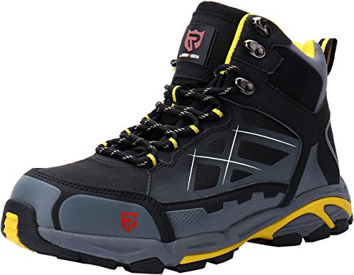 LARNMERN Zapato de Seguridad S3 SRC,LM-1702, con Tapa de Acero con Suela Antideslizante Caucho, Antiestático (43.5 EU，Gris)