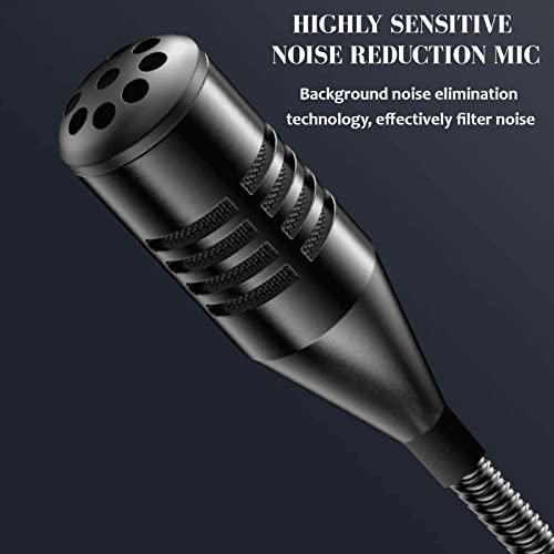 Lazimin Micrófono con Cable, micrófono de Cuello de Ganso de Escritorio con reducción de Ruido Altamente Sensible omnidireccional de 360 ​​Grados, con Cable XLR de 5 m
