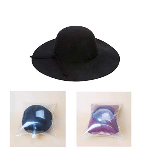LBYLYH Casual Gorra de ala ancha Domo Sombreros de Lana Floppy Mujer Negro Cloche Sombrero