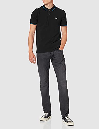 Lee Pique Polo Camisetas, Negro (Black 01), X-Large para Hombre