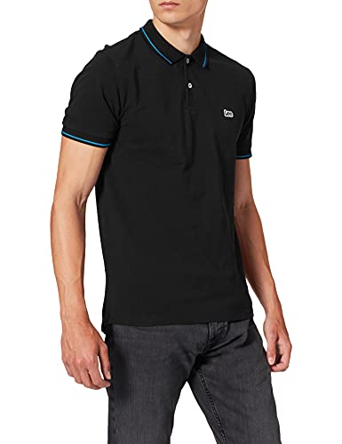 Lee Pique Polo Camisetas, Negro (Black 01), X-Large para Hombre