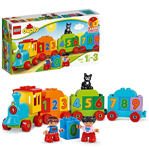 LEGO 10847 Duplo Tren de los números, Juguete Educativo con Ladrillos Grandes para Aprender a Contar para Bebés 1,5 años