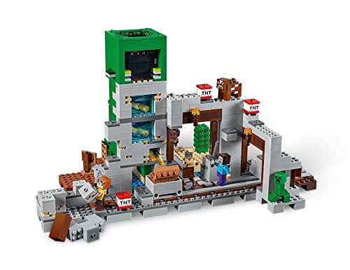 LEGO 21155 Minecraft La Mina del Creeper, Juguete de Construcción para Niños a Partir de 8 años con 4 Mini Figuras