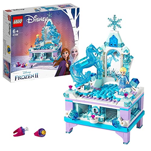 LEGO 41168 Disney Frozen 2, Joyero Creativo de Elsa con Mini Muñeca de la Princesa, Figura de Nokk y Cajón con Cerradura, para Niños y Niñas