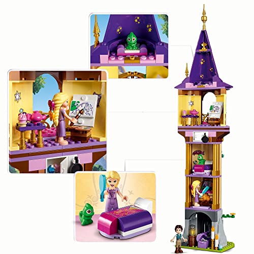 LEGO 43187 Disney Princess Torre de Rapunzel Juguete de Construcción para Niños y Niñas +6 años con 2 Mini Figuras