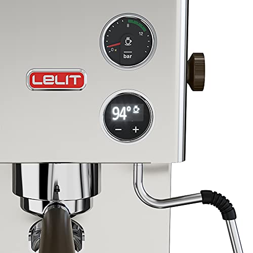 Lelit PL81T Grace, máquina de café Profesional con LCC para gestionar Todos los parámetros, 1000 W, 2.7 litros, Acero Inoxidable, Plata