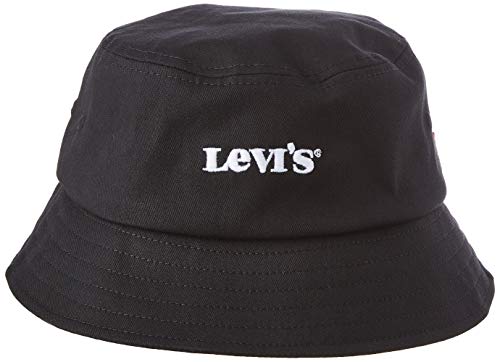Levi's Bucket Hat-Vintage Modern Logo Sombrero de Copa Baja, Black Normal, L para Hombre