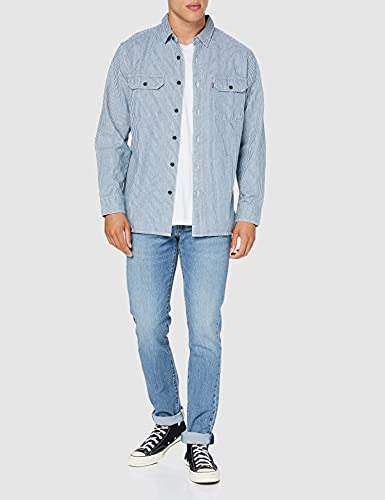 Levi's Classic Worker Camisa, Hickory Stripe Rinse, M para Hombre