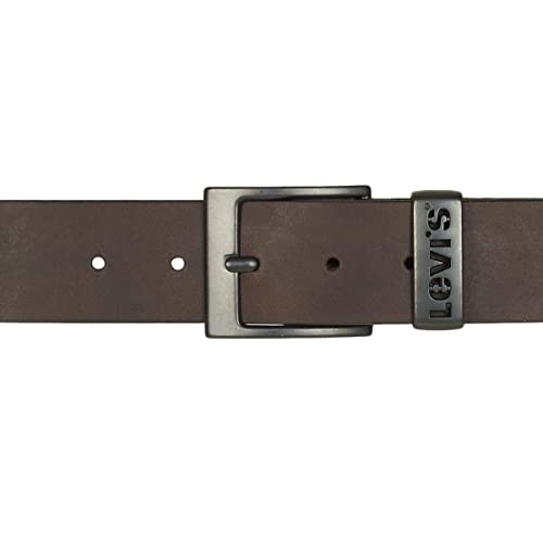 LEVIS FOOTWEAR AND ACCESSORIES Ashland Metal cinturón, brown, 85 Unisex Adulto