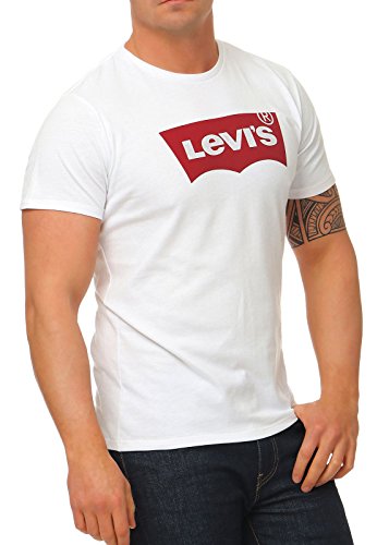 Levi's Set-In Neck Camiseta, Hm Graphic White, L para Hombre