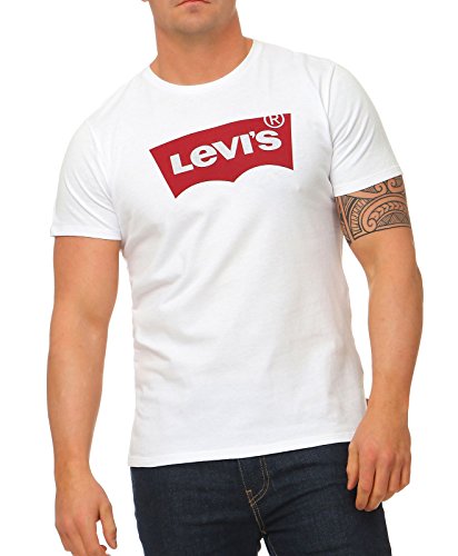 Levi's Set-In Neck Camiseta, Hm Graphic White, L para Hombre