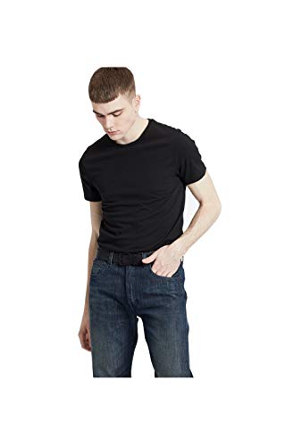 Levi's Slim 2Pk Crewneck 1 Vaqueros Skinny, Two-Pack tee Black + Black, L 2 para Hombre