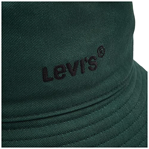 Levi's Wordmark Bucket Hat Sombrero de Copa Baja, Regular Green, S Men's