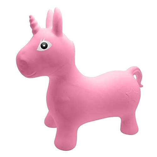 LEXIBOOK- Unicornio Saltadora Inflable, Bomba de Mano incluida, Plástico Seguro e Duradero, Rosa