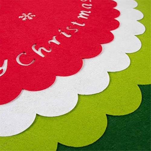 LGR Falda del árbol de Navidad Falda del árbol de Navidad Alfabeto inglés Delantal Inferior del árbol de Navidad Decoraciones navideñas para el hogar