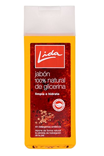 Lida - Jabón 100% natural de glicerina - Elaboración tradicional, 600 ml