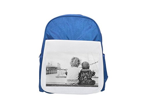 Life, Beauty, Scene, Siblings, Brother printed kid's blue backpack, Cute backpacks, cute small backpacks, cute black backpack, cool black backpack, fashion backpacks, large fashion backpacks, black fa