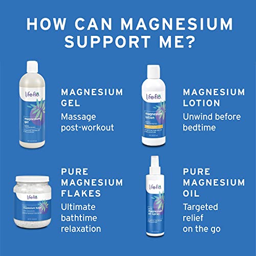 life-flo puro aceite de magnesio, 8 onzas