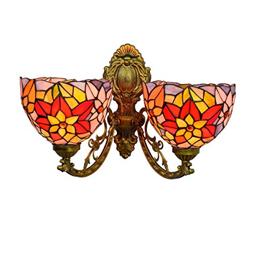 LILICEN Corredor Minimalista británica Cabeza del Doble de la lámpara de Pared Creativa Significado del vitral Salón Comedor de Cristal de la lámpara lámpara de Pared decoración