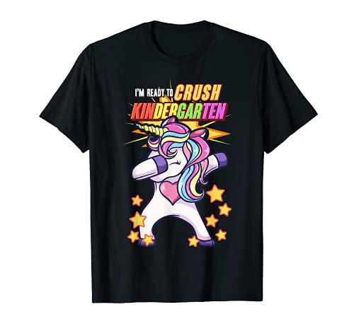 Listo para aplastar Kindergarten Cool Back to School 2021 Unicorn Camiseta