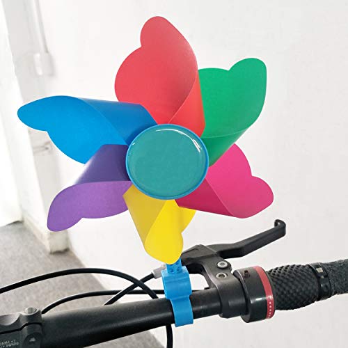 LITOON Bicicleta de Manillar de Bicicleta para niños y Molino de Viento de molinete de Bicicleta, Accesorios de decoración Colorida para Scooter de Manillar de Bicicleta Infantil, Triciclos (Azul)