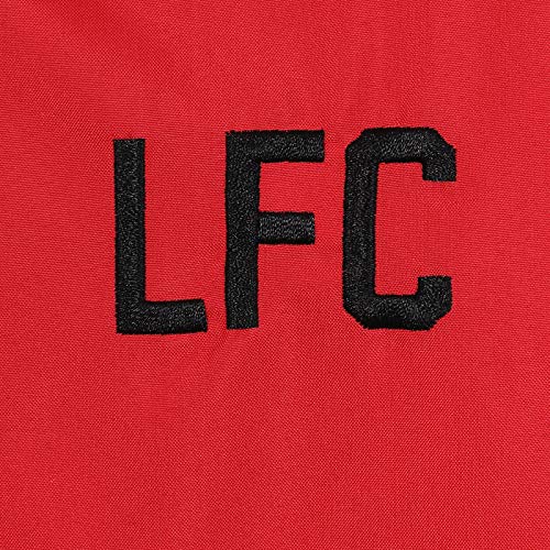 Liverpool FC - Chaqueta Cortavientos Oficial - para Hombre - Impermeable - Negro/Rojo - Mediana