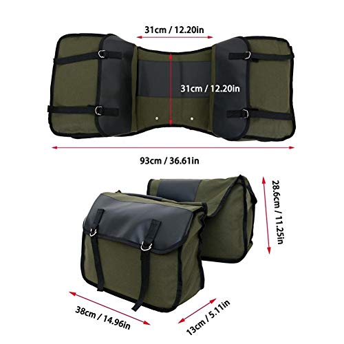 LIZONGFQ Zhang Asia Bolsa Moto Ciclismo Bolsa de sillín de la Motocicleta Volver Posterior Paquete Alforjas Equina Mochila de Lona Equipaje de la Vendimia (Color : Black)