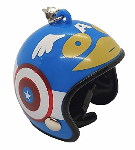 Llavero casco de moto deportivo con dibujos animados superhéroe, regalo, joyeria america