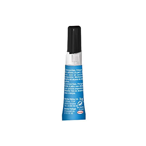 Loctite Super Glue-3 Pure Gel, cola transparente y resistente, pegamento extrafuerte en gel que no pega los dedos inmediatamente, adhesivo reposicionable , 1 x 3 g, tubo