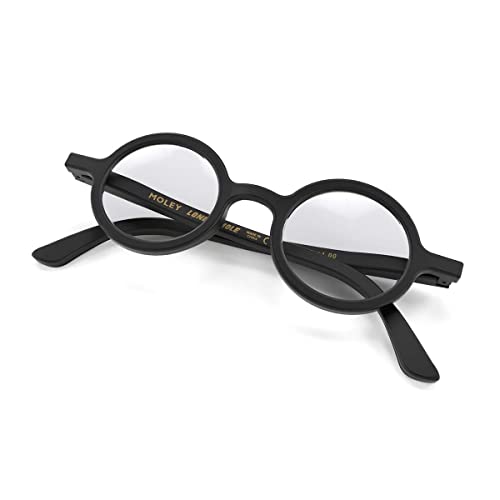 LONDON MOLE Gafas | Gafas de lectura Moley | Gafas redondas | Cool Readers | Unisex | Bisagras de resorte | Negro | + 1.0
