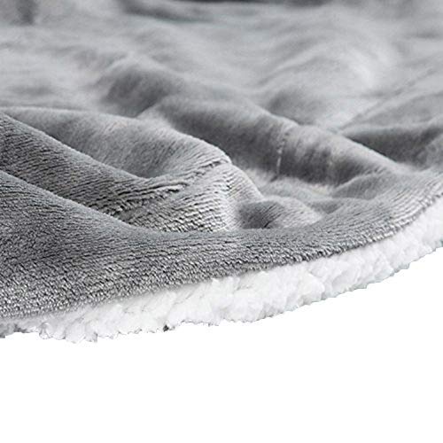 LouisaYork - Manta de forro polar suave y de gran grosor con reverso de borreguillo, manta sherpa de microfibra reversible para sofá, sillón o cama. Color liso
