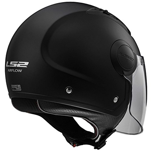 LS2, casco moto jet Airflow negro mate, L