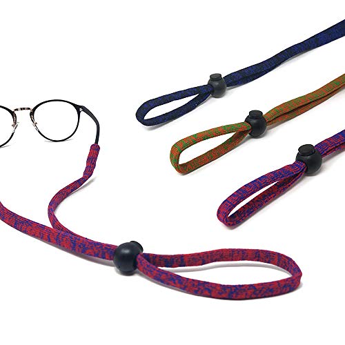 LUFF Cadena de gafas antideslizantes Correa de gafas | Retenedor, gafas de deporte ajustables Cinturón de fijación de nylon suave y agradable a la piel (women)