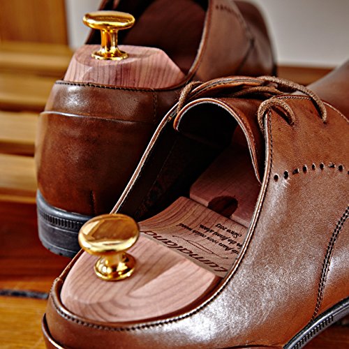 Lumaland Horma de Zapatos de alta calidad para hombres y mujeres en madera de cedro con doble resorte Unisex talla 44/45