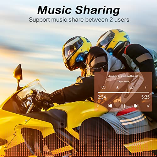M1-S Plus Intercomunicador Casco Moto Fodsports con 900mAh, CVC Reducción De Ruido,Compartir Música, Micrófono Mudo, FM, Type-C, Intercomunicador 8 Jinetes De Bluetooth Moto Casco Manos Libres Moto