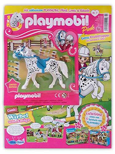 Magazin Playmobil Pink 7/2020 - Póster de cómic y figura extra de caballo Knabstrupper