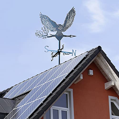 MagiDeal Molinos de viento de animales de hierro montura de Veleta en el techo clásico ornamento de Veleta negra para el granero de la cúpula del garaje