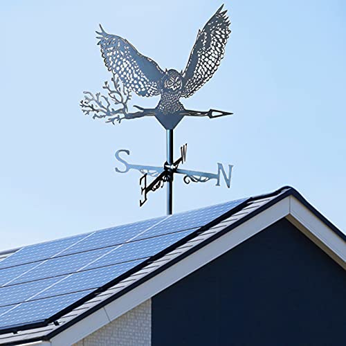 MagiDeal Molinos de viento de animales de hierro montura de Veleta en el techo clásico ornamento de Veleta negra para el granero de la cúpula del garaje