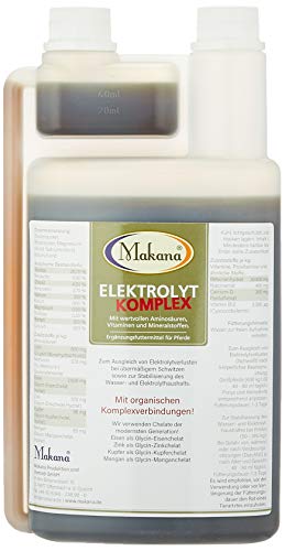 Makana Electrolito Complex líquido (con lisina, metionina y Zinc), Botella dosificadora de 1000 ml (1 x 1 l)