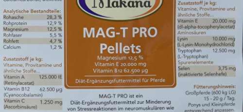 Makana mag-T Pro Pellets (con magnesio, Vitamina E, Vitamina B12), Bolsa de 750 g (1 x 0,75 kg)