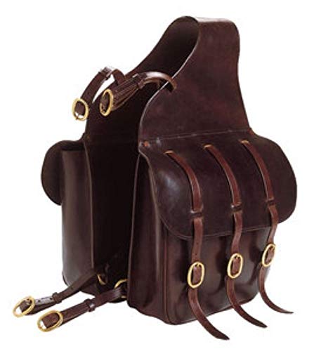 Manaal Enterprises Bolso de cuero genuino Western Trail simple para silla de montar de caballo, tamaño: 12 pulgadas de largo x 11 pulgadas de ancho x 3 pulgadas de profundidad (bolsa de lona)