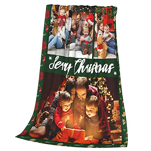 Manta de Navidad Manta de Foto Personalizada Manta de Tiro cómoda Mujeres / Hombres / niño / niña(Estilo7 60"x50")