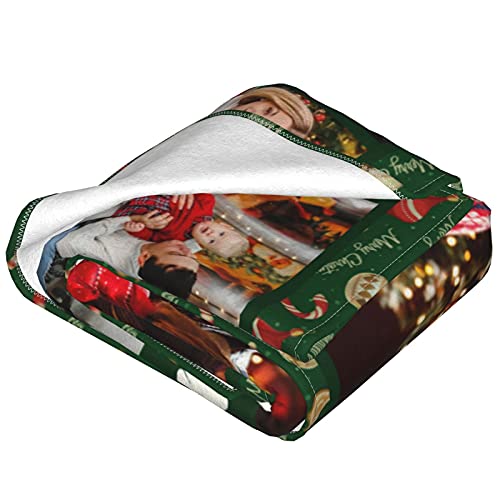 Manta de Navidad Manta de Foto Personalizada Manta de Tiro cómoda Mujeres / Hombres / niño / niña(Estilo7 60"x50")