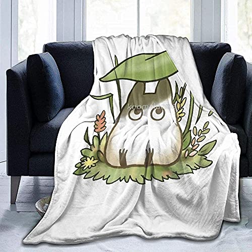 Manta de Tiro de Lana Totoro más pequeña Manta de Franela Suave y cálida para sofá Cama