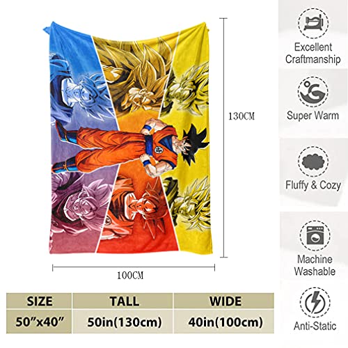 Manta estampada con temática de anime Tapestry Personajes Tema - Manta suave de franela - Manta de forro polar - Edredón de aire acondicionado para verano - Ideal para sofá o cama (100 cm x 130 cm)