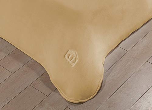 Manterol Manta para cama de matrimonio de tejido Dralon Inside, efecto terciopelo Art. Polo Color Peso invierno 625 g/m² 260 x 240 cm (beige 06)