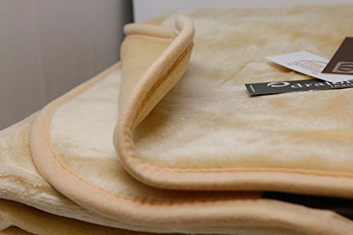 Manterol Manta para cama de matrimonio de tejido Dralon Inside, efecto terciopelo Art. Polo Color Peso invierno 625 g/m² 260 x 240 cm (beige 06)
