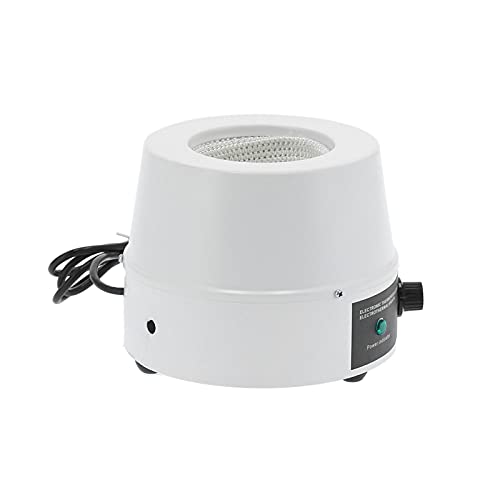 Manto calefactor eléctrico 250ml termostato continuo agitador magnético temperatura manga calefactora ajustable equipo de laboratorio universitario(blanco)